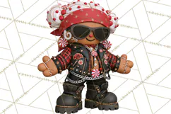 Christmas Biker Clipart PNG, Santa Motorcycle Gang Product Image 4