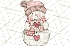 Snowman Clipart, Cute Winter Snowman PNG, Cozy Snowmen Product Image 4