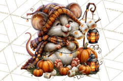 Cute Fall Critter Clipart Woodland Autumn PNG Product Image 4