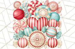 Retro Candy Shop Clipart PNG Product Image 2