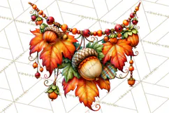 Cute Fall Critter Clipart Woodland Autumn PNG Product Image 3