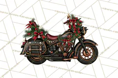 Christmas Biker Clipart PNG, Santa Motorcycle Gang Product Image 5
