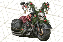 Christmas Biker Clipart PNG, Santa Motorcycle Gang Product Image 2