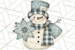 Snowman Clipart, Cute Winter Snowman PNG, Cozy Snowmen Product Image 3