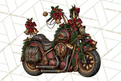 Christmas Biker Clipart PNG, Santa Motorcycle Gang Product Image 3