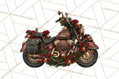 Christmas Biker Clipart PNG, Santa Motorcycle Gang Product Image 4