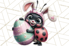 Cute Easter Bugs Clipart PNG, Kids Easter PNG Files Product Image 3