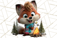 Cozy Exploring Critters Clipart, Camping Clip Art PNG Product Image 4
