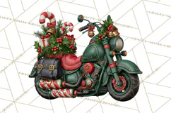Christmas Biker Clipart PNG, Santa Motorcycle Gang Product Image 2