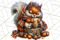 Cute Fall Critter Clipart Woodland Autumn PNG Product Image 3