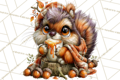 Cute Fall Critter Clipart Woodland Autumn PNG Product Image 4