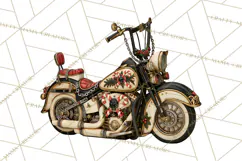 Christmas Biker Clipart PNG, Santa Motorcycle Gang Product Image 2