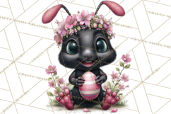 Cute Easter Bugs Clipart PNG, Kids Easter PNG Files Product Image 5