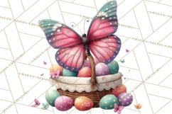 Cute Easter Bugs Clipart PNG, Kids Easter PNG Files Product Image 2