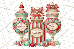 Retro Candy Shop Clipart PNG Product Image 3