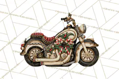 Christmas Biker Clipart PNG, Santa Motorcycle Gang Product Image 3