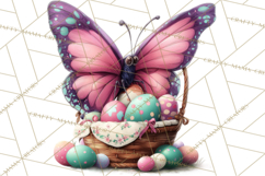 Cute Easter Bugs Clipart PNG, Kids Easter PNG Files Product Image 3