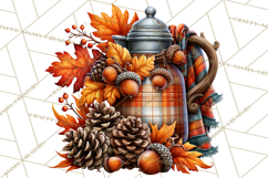 Cute Fall Critter Clipart Woodland Autumn PNG Product Image 5