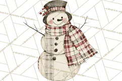 Snowman Clipart, Cute Winter Snowman PNG, Cozy Snowmen Product Image 3