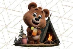 Cozy Exploring Critters Clipart, Camping Clip Art PNG Product Image 3