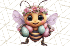 Cute Easter Bugs Clipart PNG, Kids Easter PNG Files Product Image 3