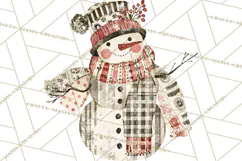 Snowman Clipart, Cute Winter Snowman PNG, Cozy Snowmen Product Image 4