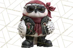Christmas Biker Clipart PNG, Santa Motorcycle Gang Product Image 5