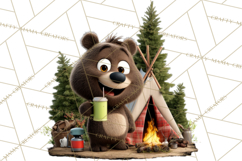 Cozy Exploring Critters Clipart, Camping Clip Art PNG Product Image 4