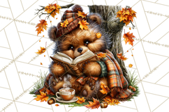 Cute Fall Critter Clipart Woodland Autumn PNG Product Image 5