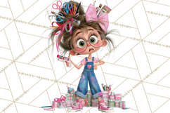 Crafting Cassie Cute Creative Clipart PNG Product Image 3