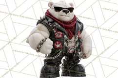Christmas Biker Clipart PNG, Santa Motorcycle Gang Product Image 4