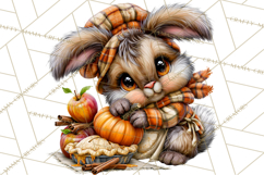 Cute Fall Critter Clipart Woodland Autumn PNG Product Image 4