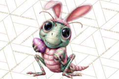 Cute Easter Bugs Clipart PNG, Kids Easter PNG Files Product Image 4