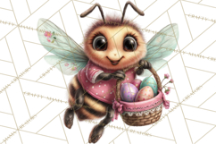 Cute Easter Bugs Clipart PNG, Kids Easter PNG Files Product Image 5