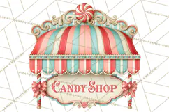 Retro Candy Shop Clipart PNG Product Image 2
