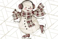 Snowman Clipart, Cute Winter Snowman PNG, Cozy Snowmen Product Image 2