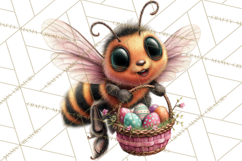 Cute Easter Bugs Clipart PNG, Kids Easter PNG Files Product Image 2