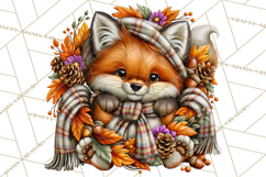 Cute Fall Critter Clipart Woodland Autumn PNG Product Image 2