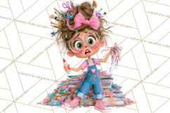 Crafting Cassie Cute Creative Clipart PNG Product Image 3