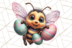Cute Easter Bugs Clipart PNG, Kids Easter PNG Files Product Image 3