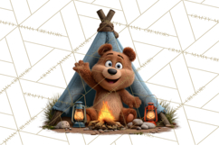 Cozy Exploring Critters Clipart, Camping Clip Art PNG Product Image 4