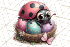 Cute Easter Bugs Clipart PNG, Kids Easter PNG Files Product Image 5