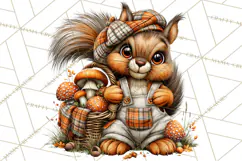 Cute Fall Critter Clipart Woodland Autumn PNG Product Image 2