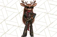 Christmas Biker Clipart PNG, Santa Motorcycle Gang Product Image 3