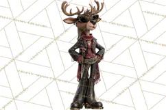 Christmas Biker Clipart PNG, Santa Motorcycle Gang Product Image 4