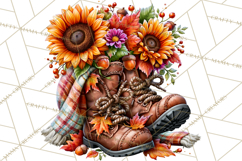 Cute Fall Critter Clipart Woodland Autumn PNG Product Image 3