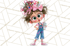 Crafting Cassie Cute Creative Clipart PNG Product Image 5