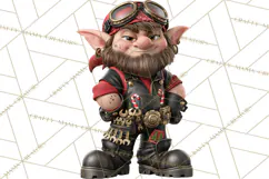 Christmas Biker Clipart PNG, Santa Motorcycle Gang Product Image 5