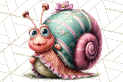 Cute Easter Bugs Clipart PNG, Kids Easter PNG Files Product Image 5