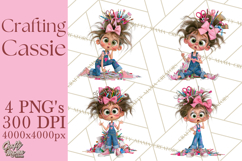 Crafting Cassie Cute Creative Clipart PNG Product Image 1